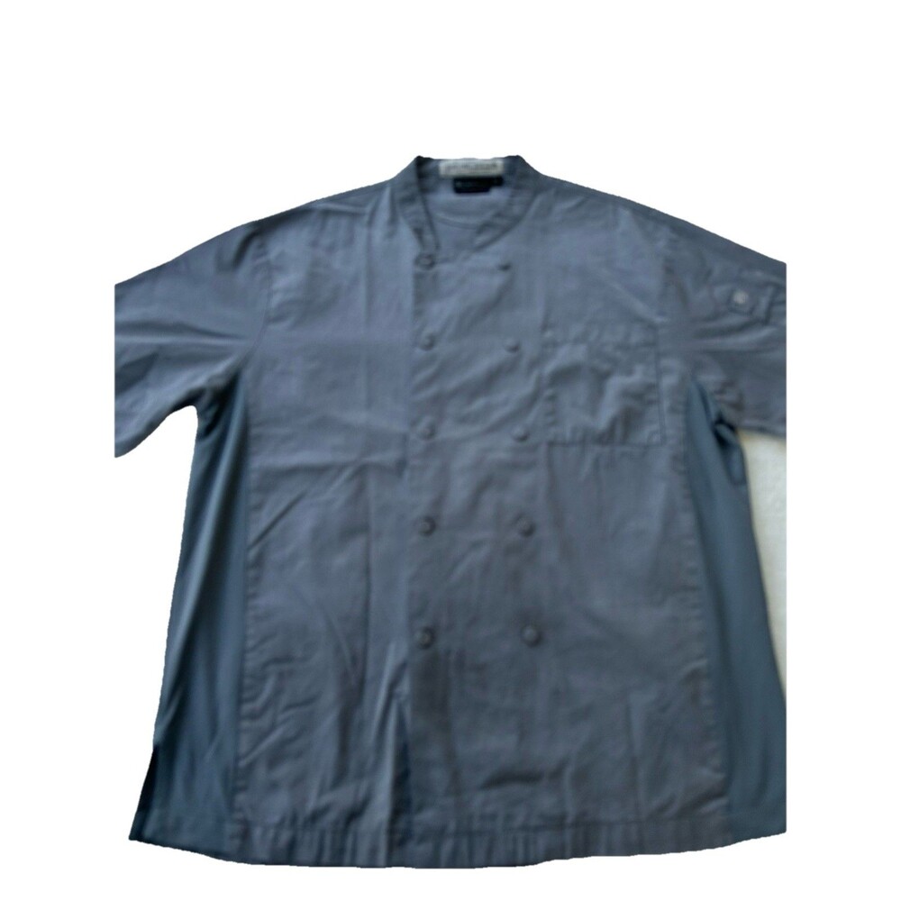 Chef Works Gray Mens XL Short Sleeve Chef Uniform
